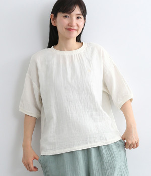 Wガーゼ　ショートプルオーバー(キナリ-ONESIZE)