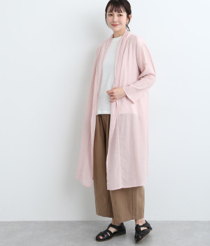 シングルガーゼ　オープンコート(ライトピンク-ONESIZE)