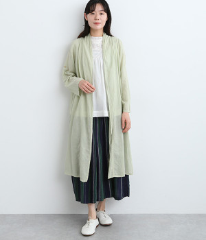 シングルガーゼ　オープンコート(ピスタチオ-ONESIZE)