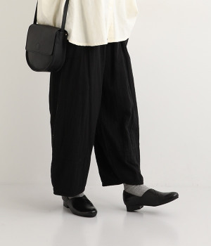 トリプルガーゼ　ピエロパンツ(ブラック-ONESIZE)