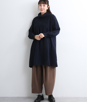 ダブルガーゼ胸切替チュニック