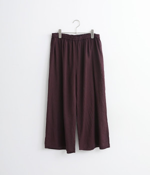 シングルガーゼペチパンツ(ボルドー-ONESIZE)