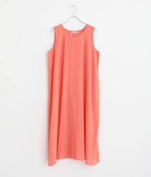 シングルガーゼペチワンピース(コーラルピンク-ONESIZE)