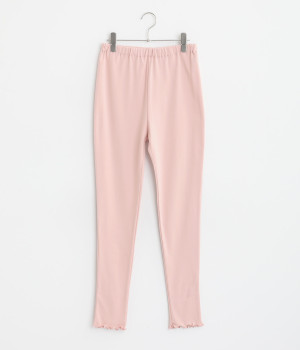 コットンフライスメローレギンス(ピンク-ONESIZE)