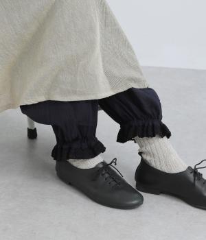 シングルガーゼ　裾レースペチパンツ