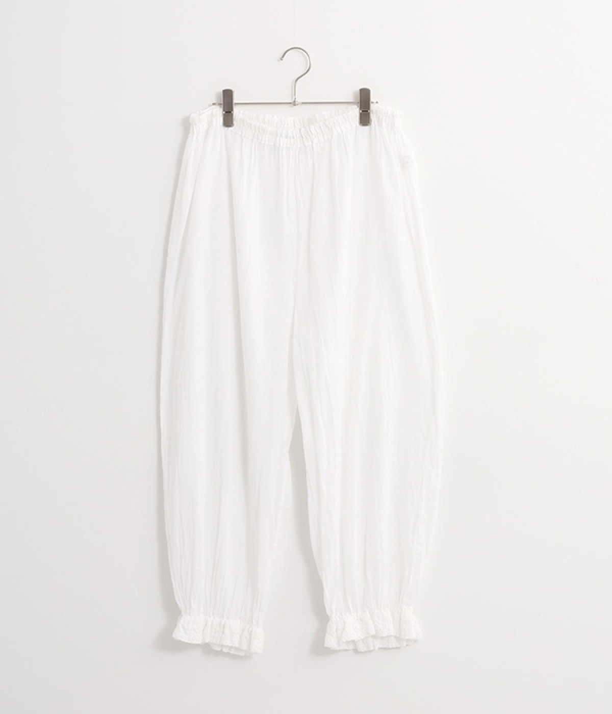 シングルガーゼ　裾レースペチパンツ(オフホワイト-ONESIZE)