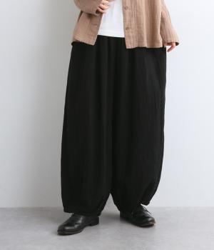 ダブルガーゼバルーンパンツ(クロ-F)