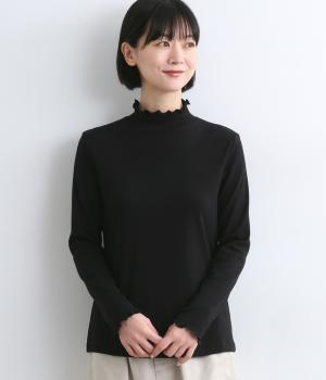 フライスメローハイネックプルオーバー(ブラック-F)