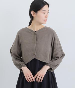 ダブルガーゼショートブラウス