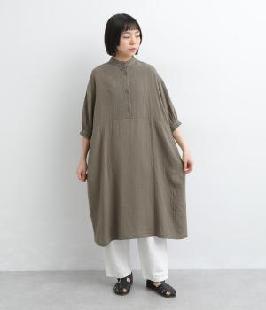 ダブルガーゼ　ヨーク切替ワンピース