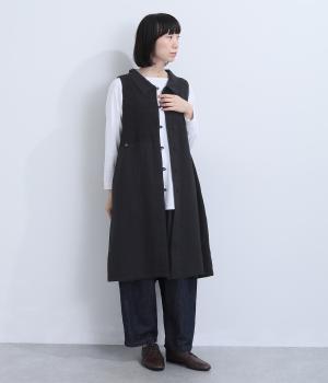 W ガーゼ ハイネックロングベスト