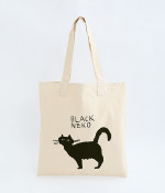 コットントートバッグ(ブラックネコ-ONESIZE)