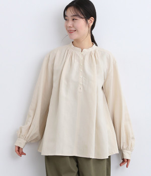 レーヨンリネンタンブラーブラウス(エクリュ-ONESIZE)