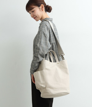 seau canvasショルダーバッグ(グレージュ-ONESIZE)