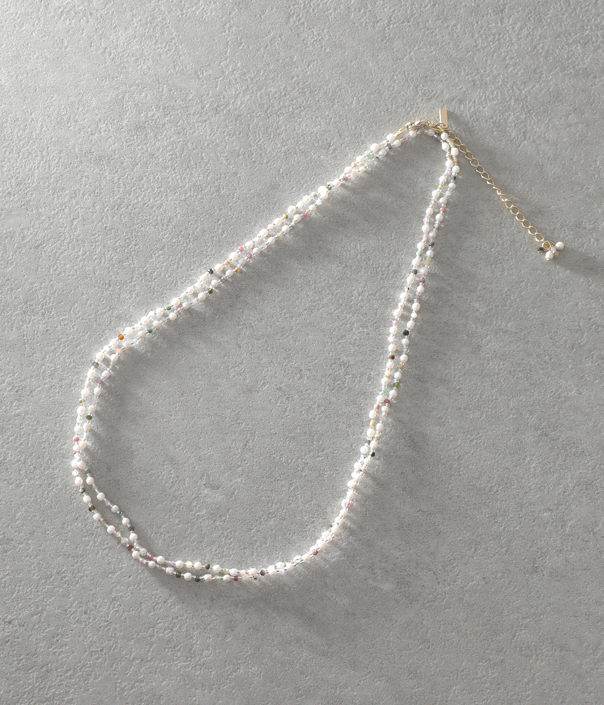 トルマリンバロックガラスパールロングネックレス(キスカ-ONESIZE)