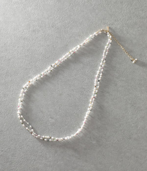 トルマリンバロックガラスパールロングネックレス(キスカ-ONESIZE)