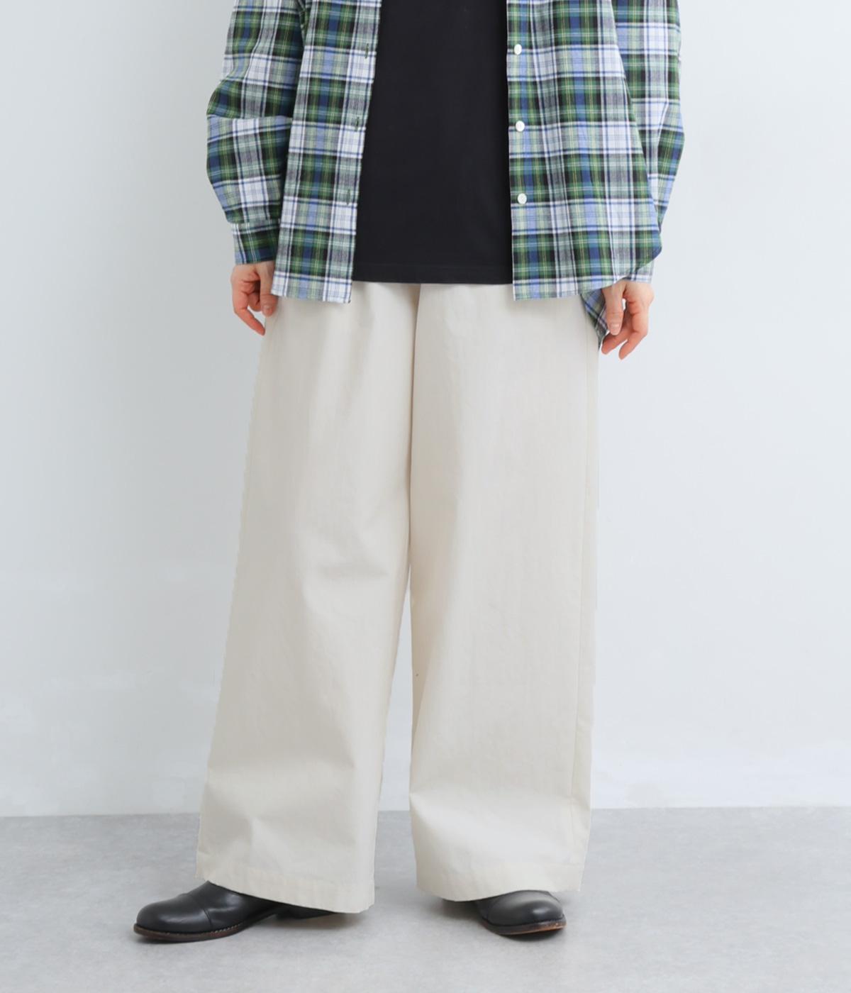 ピーチタイプライターコットンワイドパンツ(エクリュ-M)