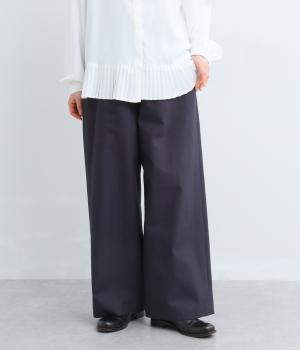 ピーチタイプライターコットンワイドパンツ(ネイビー-M)
