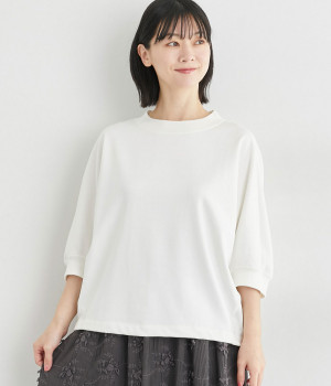 コンパクトミニ裏毛天竺ボーダーカットソー(オフ-ONESIZE)