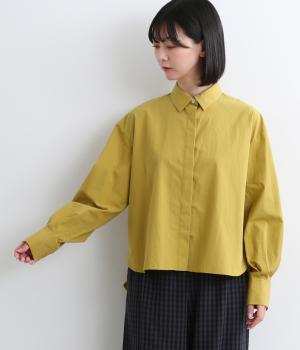 コットンブロードワッシャー　フライフロントシャツ