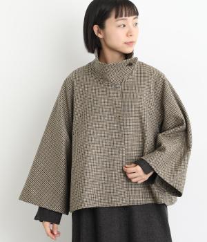 Ａラインショートコート(チェック-F)