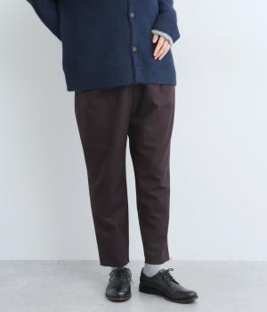 テンセルレーヨンウールストレッチパンツ(ブラウン-38)