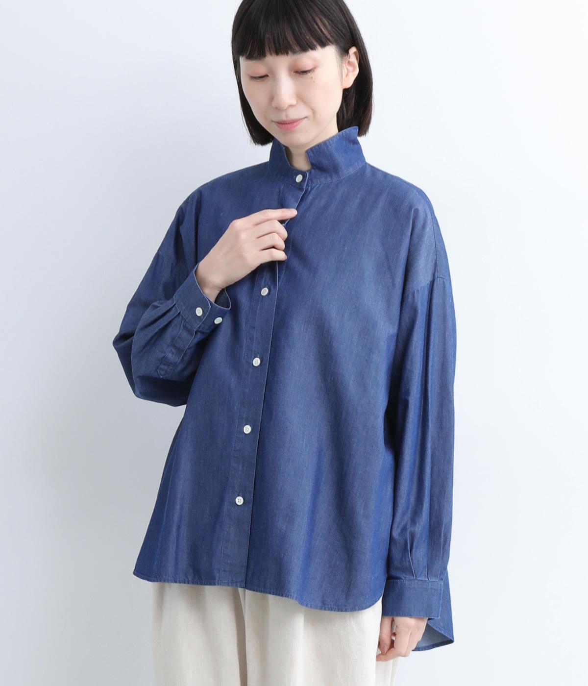 デニム　定番クラシックシャツ(デニム-F)