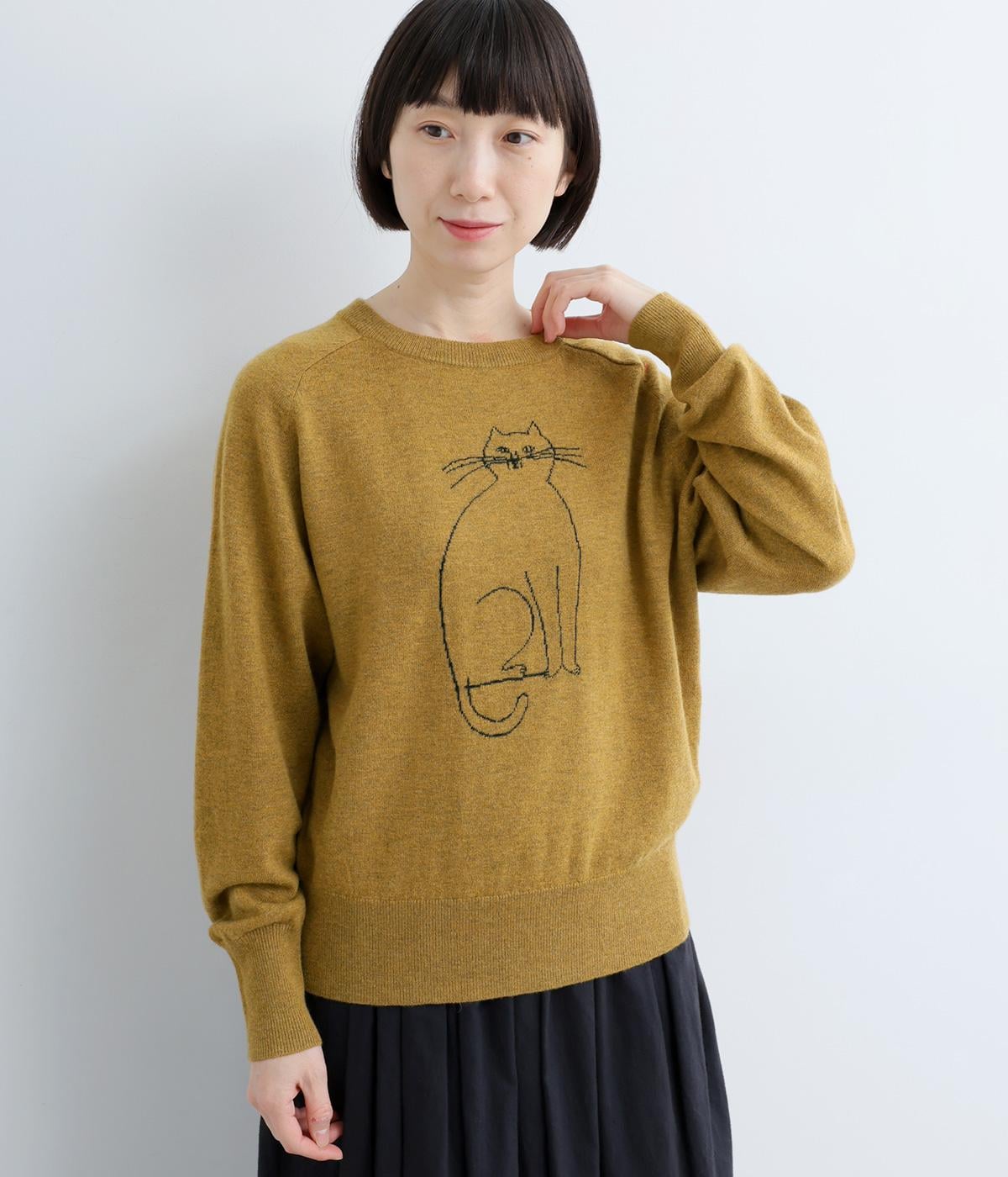 TORANEKO BONBONニットプルオーバー(マスタード-F)
