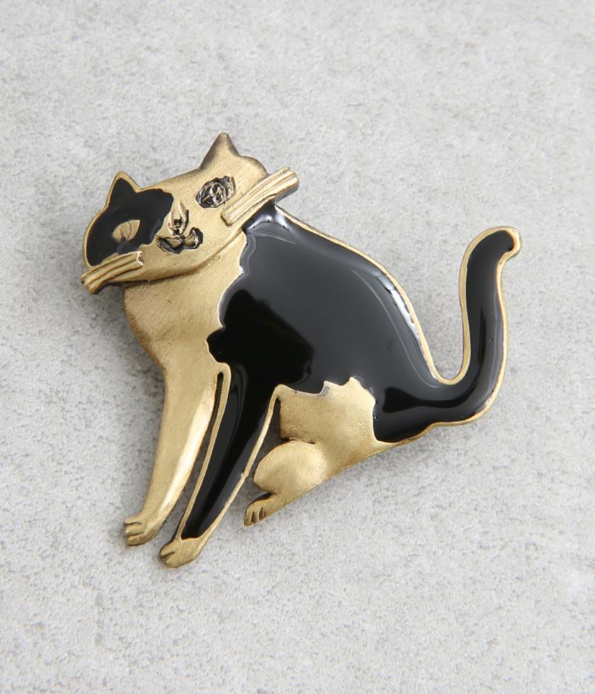 TORANEKO BONBON真鍮×エポキシ樹脂ネコさんブローチ