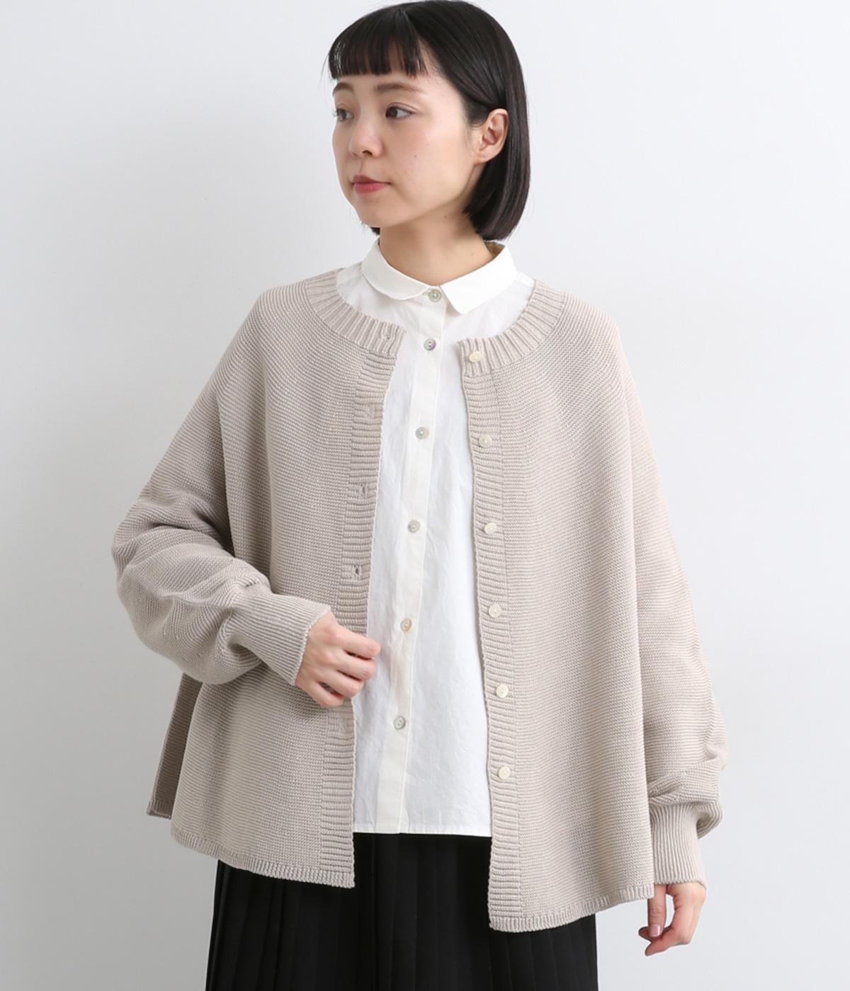 コットンシャーリーカーン2wayカーディガン(ベージュ-F)