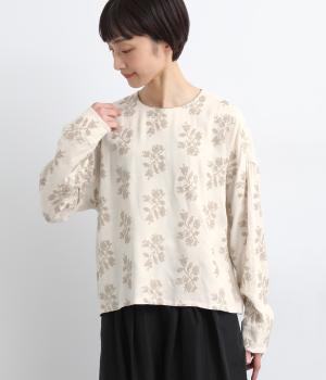 レーヨンリネン刺繍　ブラウス