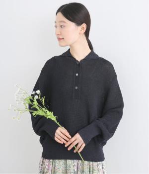 TAKUMI×SHION和紙片畦ニットポロ