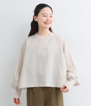 リブプルオーバーブラウス