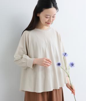 強撚天竺フレアブラウス