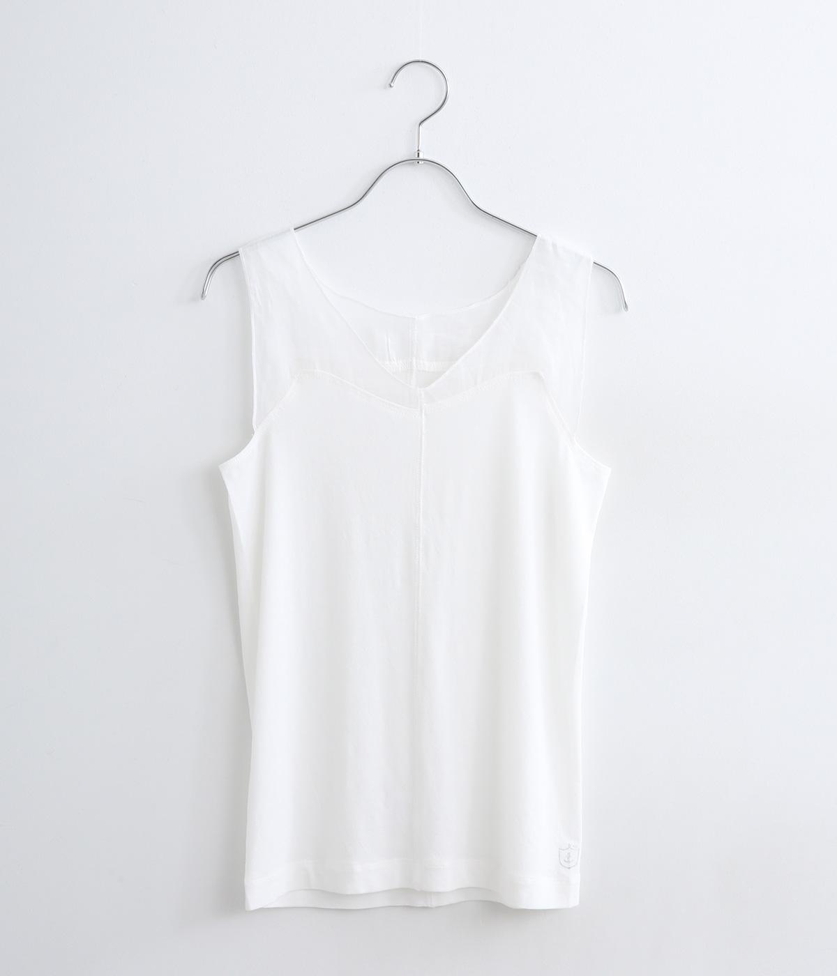 テンセルコットン天竺×ラミー2wayキャミインナー(オフ-F)