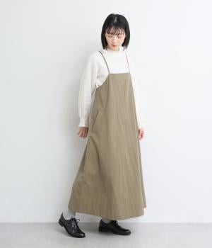コットン逆綾ワッシャー　タブリエワンピース