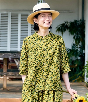 ひまわり畑シャツ(イエロー)(イエロー-M)