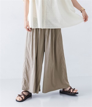 大人なキュロットパンツ(グレージュ-S)