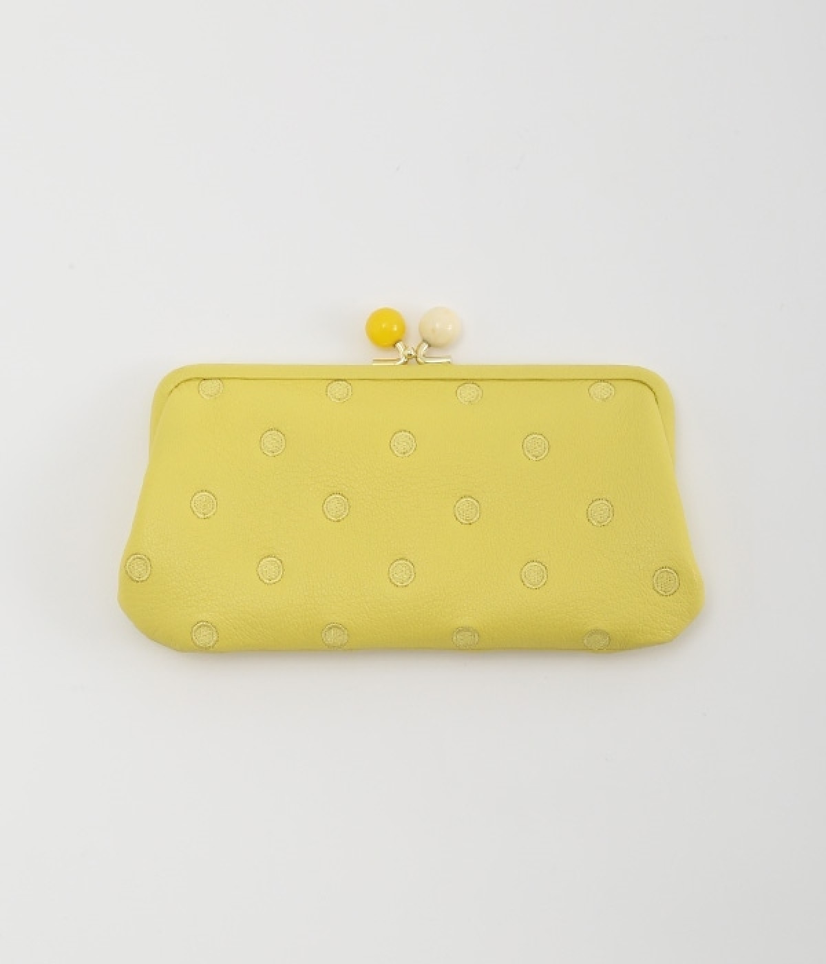 がま口長財布(イエロードット-ONESIZE)