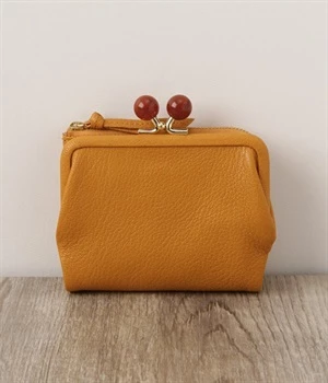 一部コラボ｜二つ折りがま口財布(イエロー-ONESIZE)