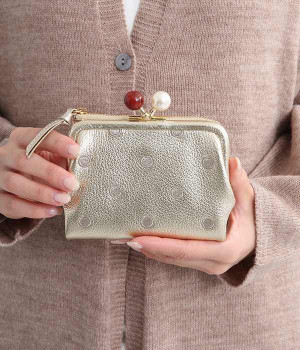 一部コラボ｜二つ折りがま口財布(ゴールドドット-ONESIZE-【コラボ】)