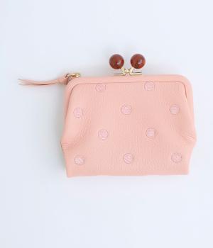 一部コラボ｜二つ折りがま口財布(ライトピンクドット-F)