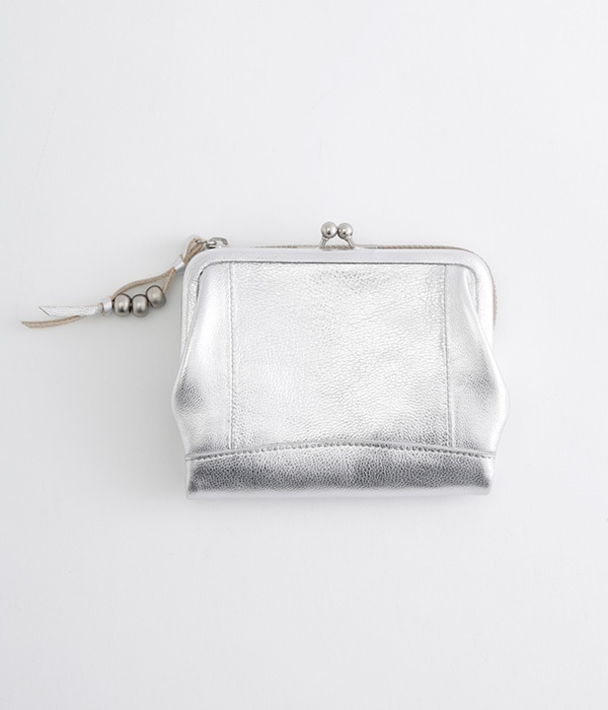 エアリーゴート外がま口2つ折り財布(ライトシルバー-ONESIZE)