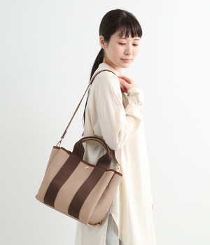 太ショルダー付き　2wayテープトートバッグ(オーク-ONESIZE)