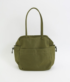 ナイロンボストントート(カーキ-ONESIZE)