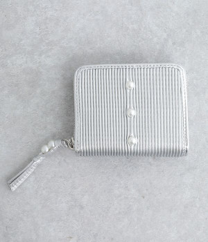 シーププリーツ　スキミング防止カードウォレット(シルバー-ONESIZE)