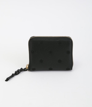 アクリル玉　ラウンドパームフィットウォレット(ブラックドット-ONESIZE)