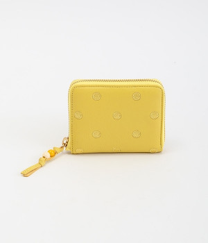 アクリル玉　ラウンドパームフィットウォレット(イエロードット-ONESIZE)