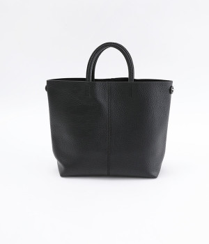 バイカラーフェイクレザー　トートバッグ(ブラック-ONESIZE)