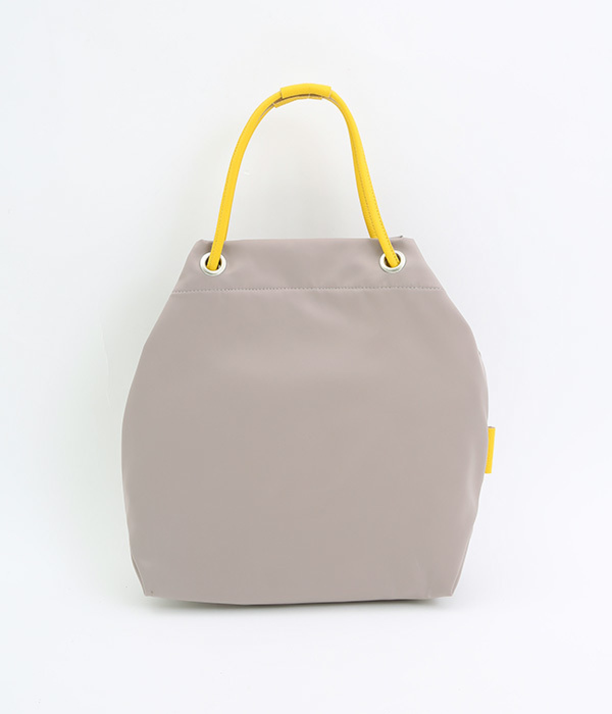 ナイロンツイル 革付属ハトメショッパー(イエロー-ONESIZE)